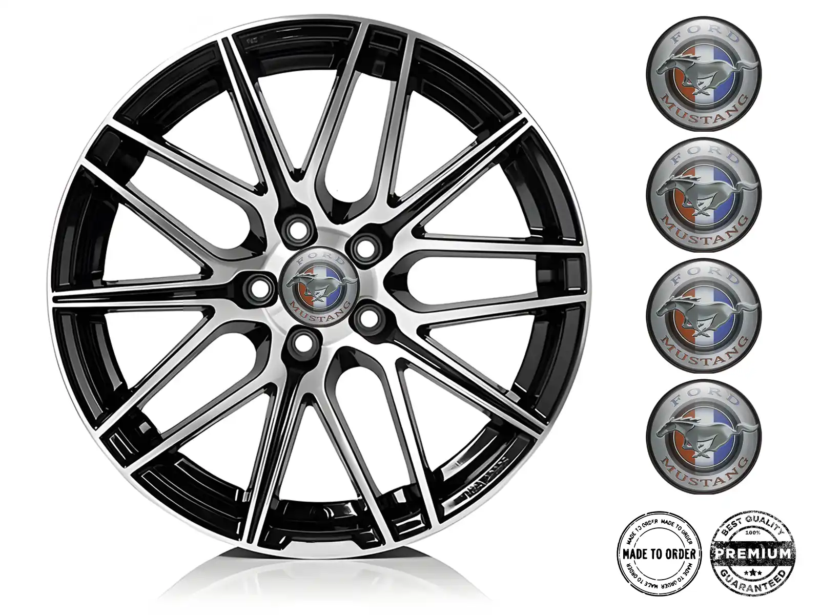 Ford Wheel Emblems Version Premium Label Design